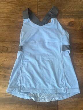 Lululemon Power Y Tank Top Light Blue Size 6